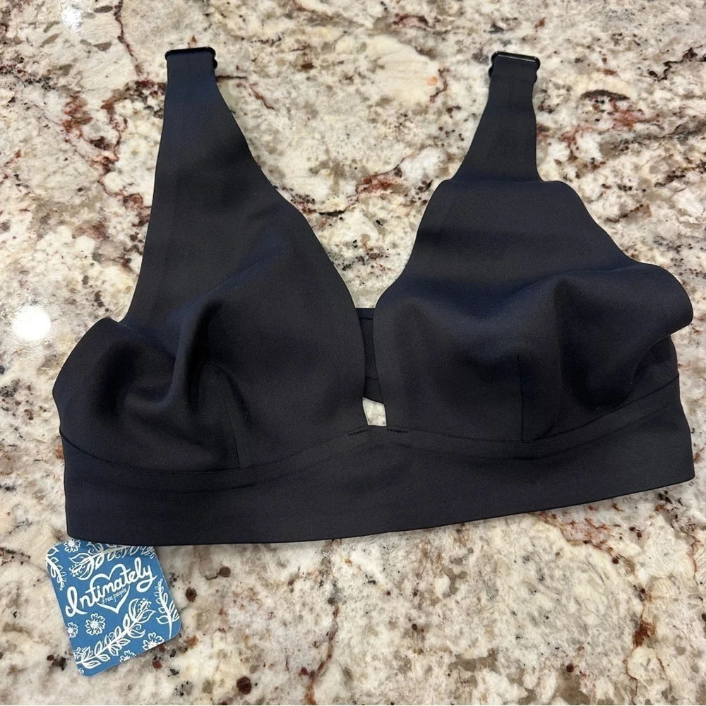 Free people Erin scuba bralette black Sports bra cropped lingerie intimate
